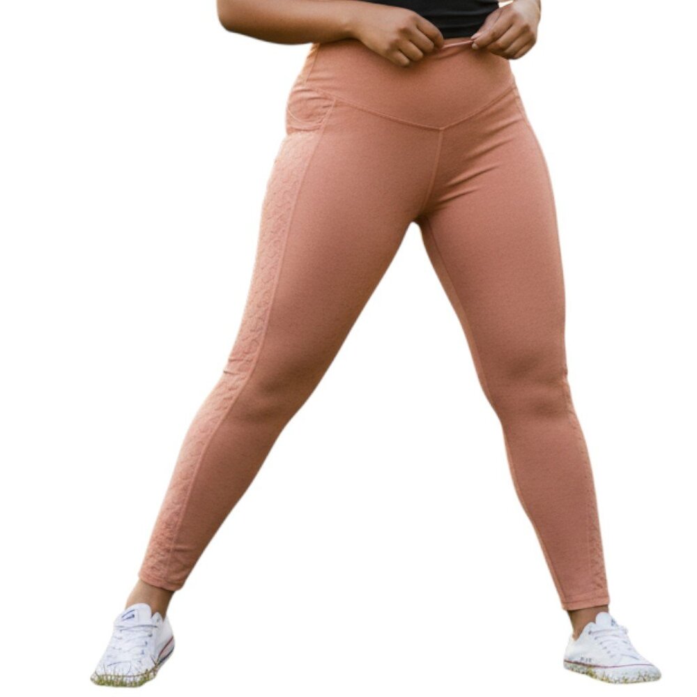 VICTORIA SECRET Copper High Rise Satin Seamless Best Butt Leggings - Size XL
